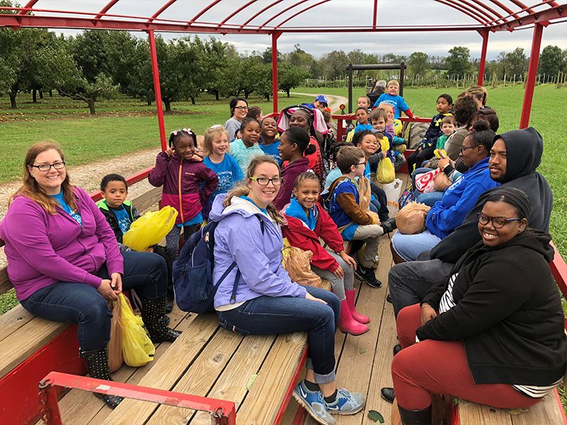 Gathering at the farm